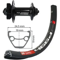 Xlc D466 Front Wheel 27.5" XLC Disc 6-bolt SSP, zwart 32H 2021 MTB voorwielen