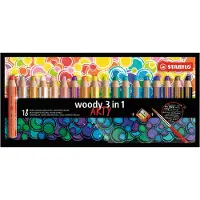 Stabilo Woody Potloden - 3 in 1 - set van 18 - Set van 18