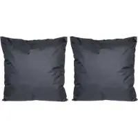 Anna's Collection 6x Bank/sier kussens voor binnen en buiten in de kleur zwart 45 x 45 cm - Tuin/huis kussens