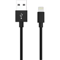 Ansmann iPad/iPhone Datakabel/Laadkabel [1x USB-A 2.0 stekker - 1x Apple dock-stekker Lightning] 2 m Zwart