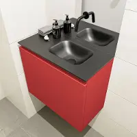 Mondiaz olan 60 cm toiletmeubel fire. Lex wastafel urban rechts geen kraangat