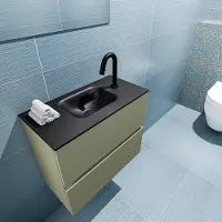 Mondiaz ada 60 cm toiletmeubel army. Lex wastafel urban midden 1 kraangat