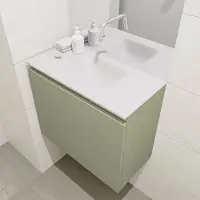 Mondiaz olan 60 cm toiletmeubel army. Lex wastafel talc midden geen kraangat