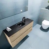 Mondiaz ada 100 cm toiletmeubel washed oak. Lex wastafel urban midden 1 kraangat