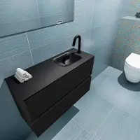 Mondiaz Ada 80cm toiletmeubel urban met wastafel urban rechts 1 kraangat