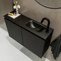 Mondiaz ture 80 cm toiletmeubel urban. Eden wastafel urban rechts 1 kraangat