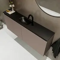 Mondiaz ture 120 cm toiletmeubel smoke. Eden wastafel urban midden 1 kraangat