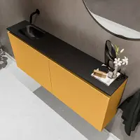 Mondiaz ture 120 cm toiletmeubel ocher. Eden wastafel urban links geen kraangat