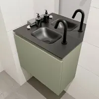 Mondiaz olan 60 cm toiletmeubel army. Lex wastafel urban midden 1 kraangat