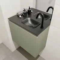 Mondiaz olan 60 cm toiletmeubel army. Lex wastafel urban rechts 1 kraangat