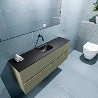 Mondiaz ada 120 cm toiletmeubel army. Lex wastafel urban midden zonder kraangat