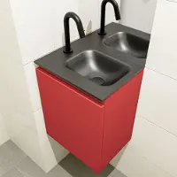 Mondiaz olan 40 cm toiletmeubel fire. Lex wastafel urban rechts 1 kraangat
