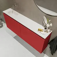 Mondiaz ture 120 cm toiletmeubel fire. Eden wastafel talc links geen kraangat
