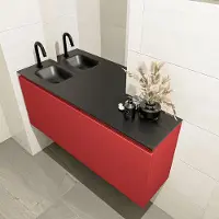Mondiaz olan 120 cm toiletmeubel fire. Lex wastafel urban links 1 kraangat