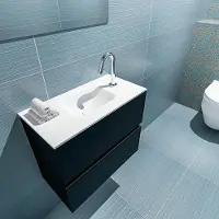Mondiaz Ada 60cm toiletmeubel urban met wastafel talc midden 1 kraangat