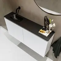 Mondiaz ture 100 cm toiletmeubel talc. Eden wastafel urban links geen kraangat