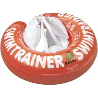 Freds Swim Academy VOORDEEL BABY ZWEMSET: SWIMTRAINER “Classic” ROOD (3MND - 4JR) + WASBARE ZWEMLUIER SIZE 1 (4KG-9KG) BLAUW + HANDPOMP | ZWEMTRAINER | ZWEMBANDJES | Keurmerken: CE-TüV-EN13138-1:2014