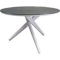 AVH-Collectie New Valley dining tuintafel rond 120 cm wit keramiek