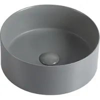 Guido Gusto Waskom Valentina 35x35x14cm mat grijs inclusief afvoerplug