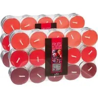 Atmosphera Geurkaars waxine/theelichtjes - 60x stuks - Rood fruit - 3,5 branduren
