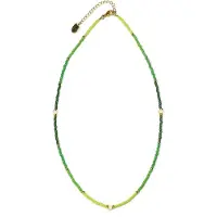 CO88 Collection 8CN-26342 Kralenketting met Miyuki Kralen - Groen Tinten - 40+5cm - Goudkleurig Slot