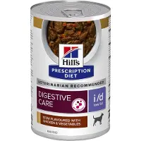 Hill's Pet Nutrition Prescription Diet i/d Low Fat Digestive Care Hondenvoer Nat Kip & Groenten 12 x 354 gr