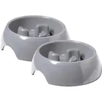 Adori Anti-Schrok Voerbak S 200ml - Hondenvoerbak - 2 x 14 cm Grijs Small