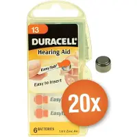 Duracell Voordeelpak Duracell Gehoorapparaat Batterijen - Type 13 (Oranje) - 20 X 6 Stuks