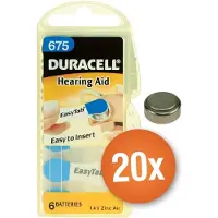 Duracell Voordeelpak Duracell Gehoorapparaat Batterijen - Type 675 (Blauw) - 20 X 6 Stuks