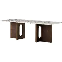 Audo Copenhagen Androgyne loungetafel Dark st. oak-Calacatta viola