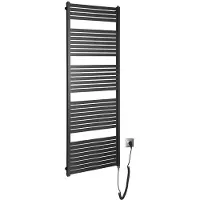 Sapho Tondi elektrische radiator zwart mat 60x169cm 800W