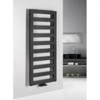 Sapho Block handdoekradiator 50x146.5cm zwart mat 600W