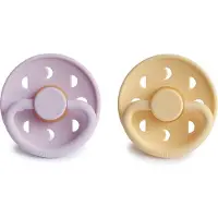 Frigg - Fopspeen 2-pack - Moon Phase - Pale Daffodil/ Soft Lilac - Latex speen