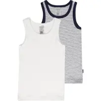 Schiesser Onderhemd blauw / wit