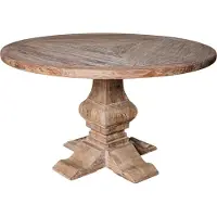 Ptmd collection PTMD Elm Eettafel - H78 x Ø135 cm - Iepenhout - Bruin