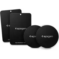 Spigen Kuel A210 - Plaque en métal pour téléphone portable - noir (pack de 4)