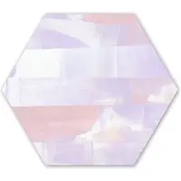 MuchoWow Hexagon wanddecoratie - Kunststof Wanddecoratie - Hexagon Schilderij - Pastel - Verf - Design - 75x65 cm