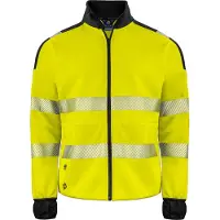 Projob 6109 Signalisatiesweater Met Lange Ritssluiting En Iso 20471 Klasse 3 Heren Geel/Zwart maat M heren