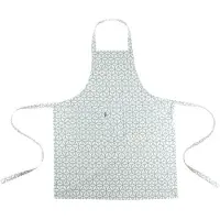 Basic Katoenen Schort met Print Mint