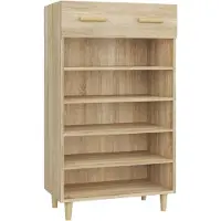 vidaXL Schoenenkast 60x35x105 cm bewerkt hout sonoma eikenkleurig