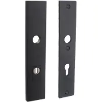 Intersteel Veiligheidsschilden SKG3 rechthoekig doorgaand PC72mm kerntrekbeveiliging - mat zwart
