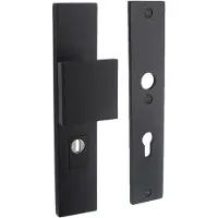 Intersteel Veiligheidsbeslag SKG3 rechthoekig duwer/geen kruk PC72mm kerntrekbeveiliging - mat zwart