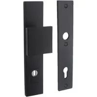 Intersteel Veiligheidsbeslag SKG3 rechthoekig duwer/geen kruk PC92mm kerntrekbeveiliging - mat zwart