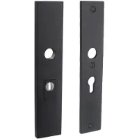Intersteel Veiligheidsschilden SKG3 rechthoekig doorgaand PC55mm kerntrekbeveiliging - mat zwart