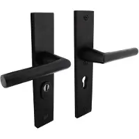 Intersteel Veiligheidsbeslag achterdeur zwart met kerntrekbeveiliging SKG*** PC 55mm rechthoekig