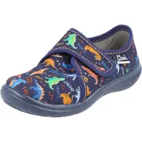 Beck Huisschoenen 'Dinosaurier' blauw / oranje / zwart