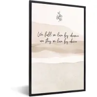PosterMonkey Fotolijst incl. Poster - Quotes - Liefde - We fall in love by chance, we stay in love by choice - Spreuken - 80x120 cm - Posterlijst