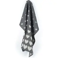 Bunzlau Castle Hearts theedoek 65x65 Black