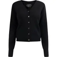 Faina Gebreid vest zwart