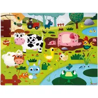 Janod - Voelpuzzel - Boerderijdieren - 20 Grote stuks